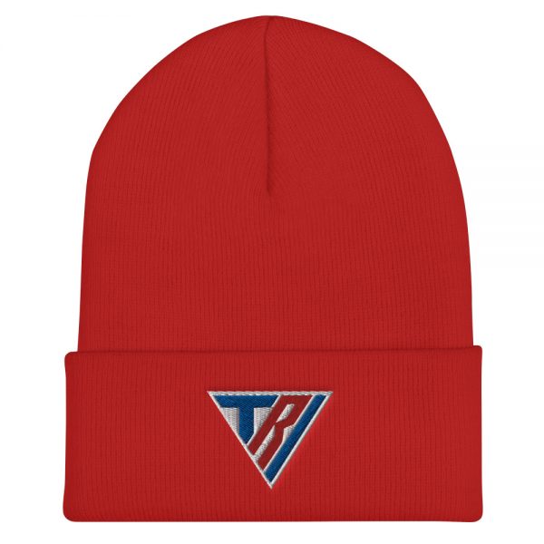 Red or Blue TriFitness Cuffed Beanie